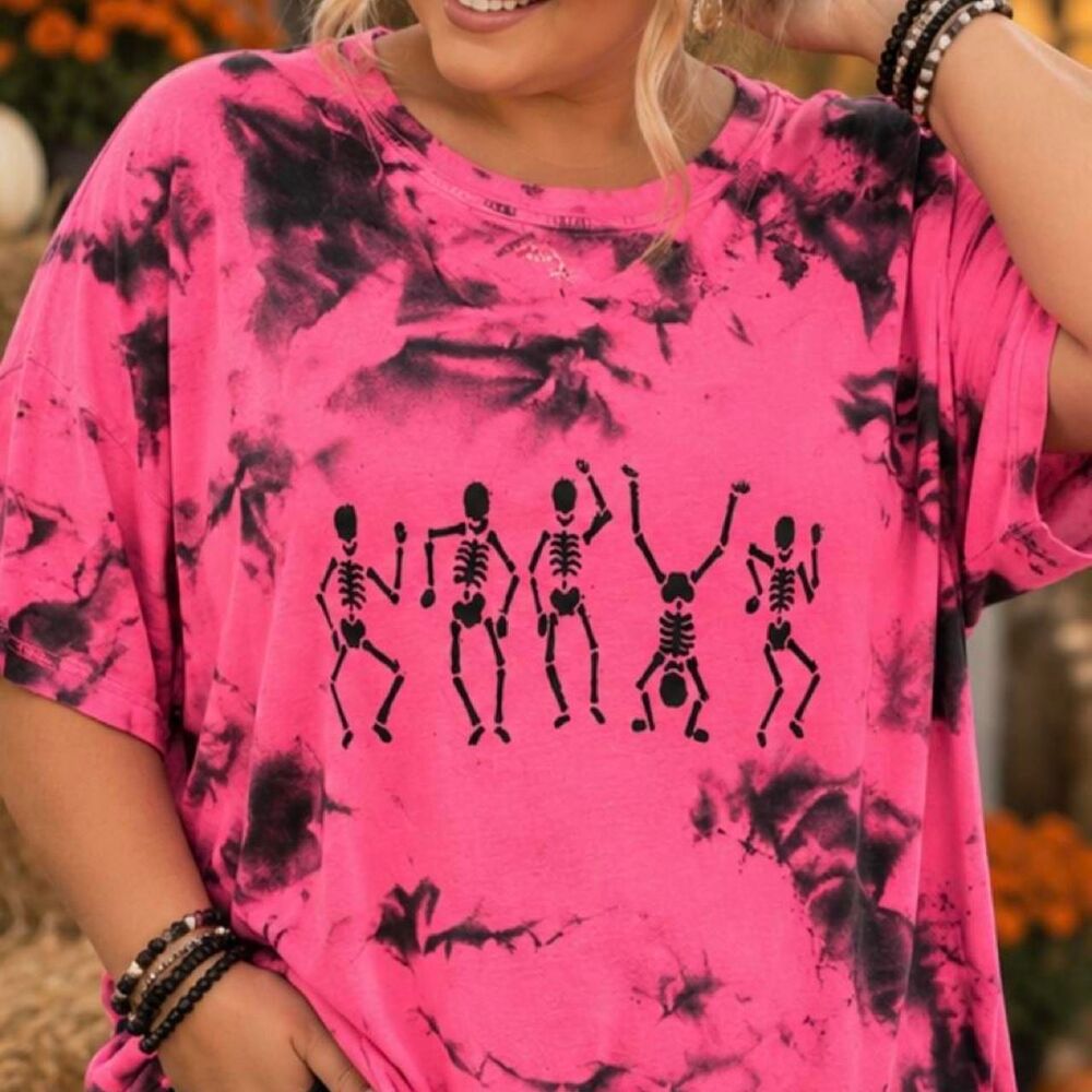Women's Pink and Black T-shirt